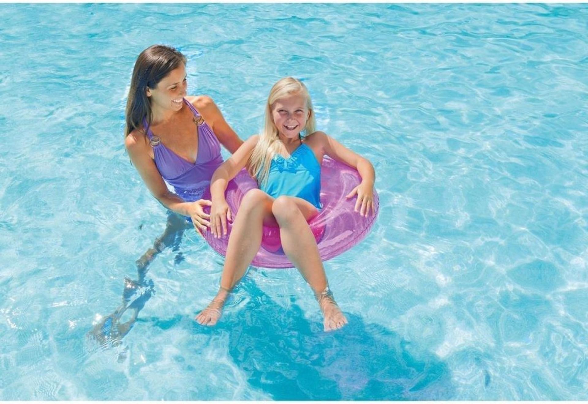 Intex zwemband transparant roze 76cm kopen