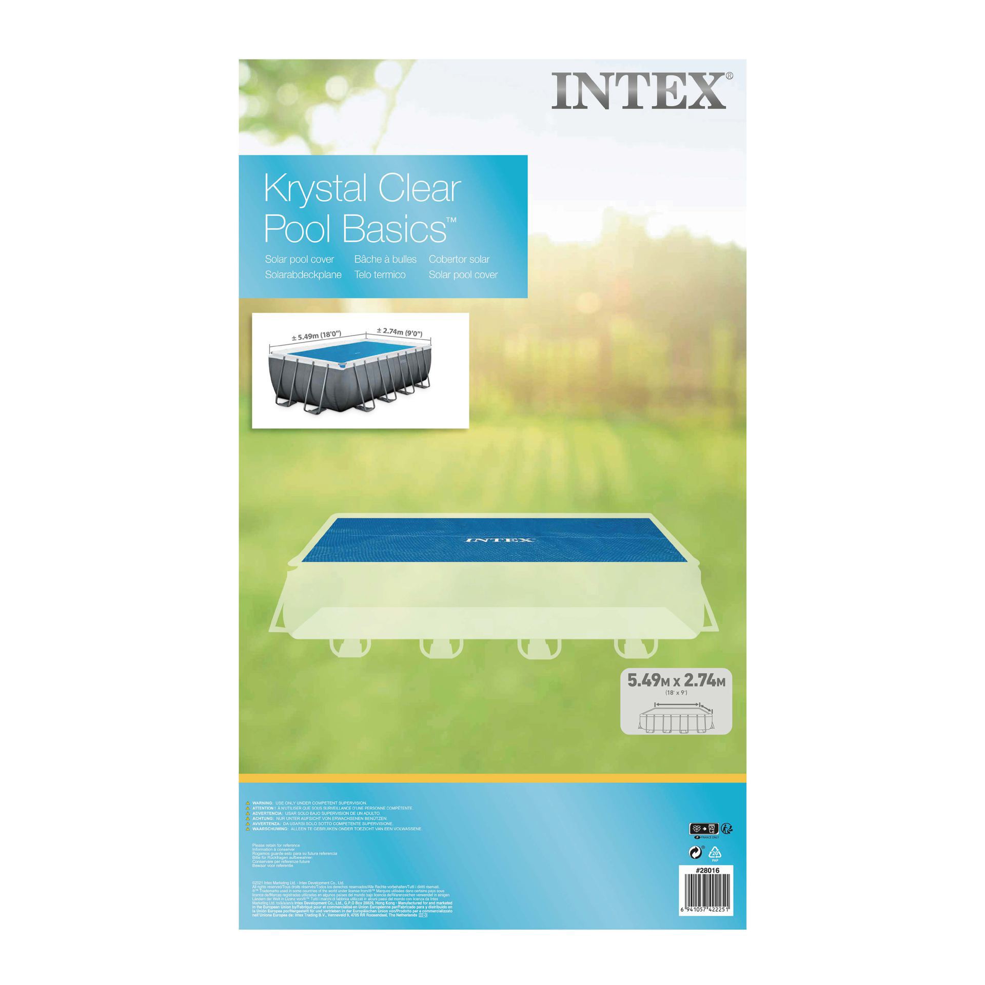 Intex solar pool cover 549cm x 274cm online