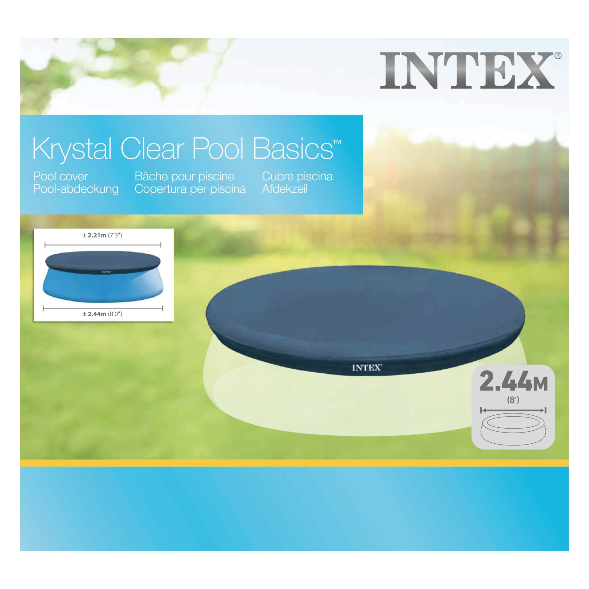 Intex easy set pool cover 244cm x 30cm online