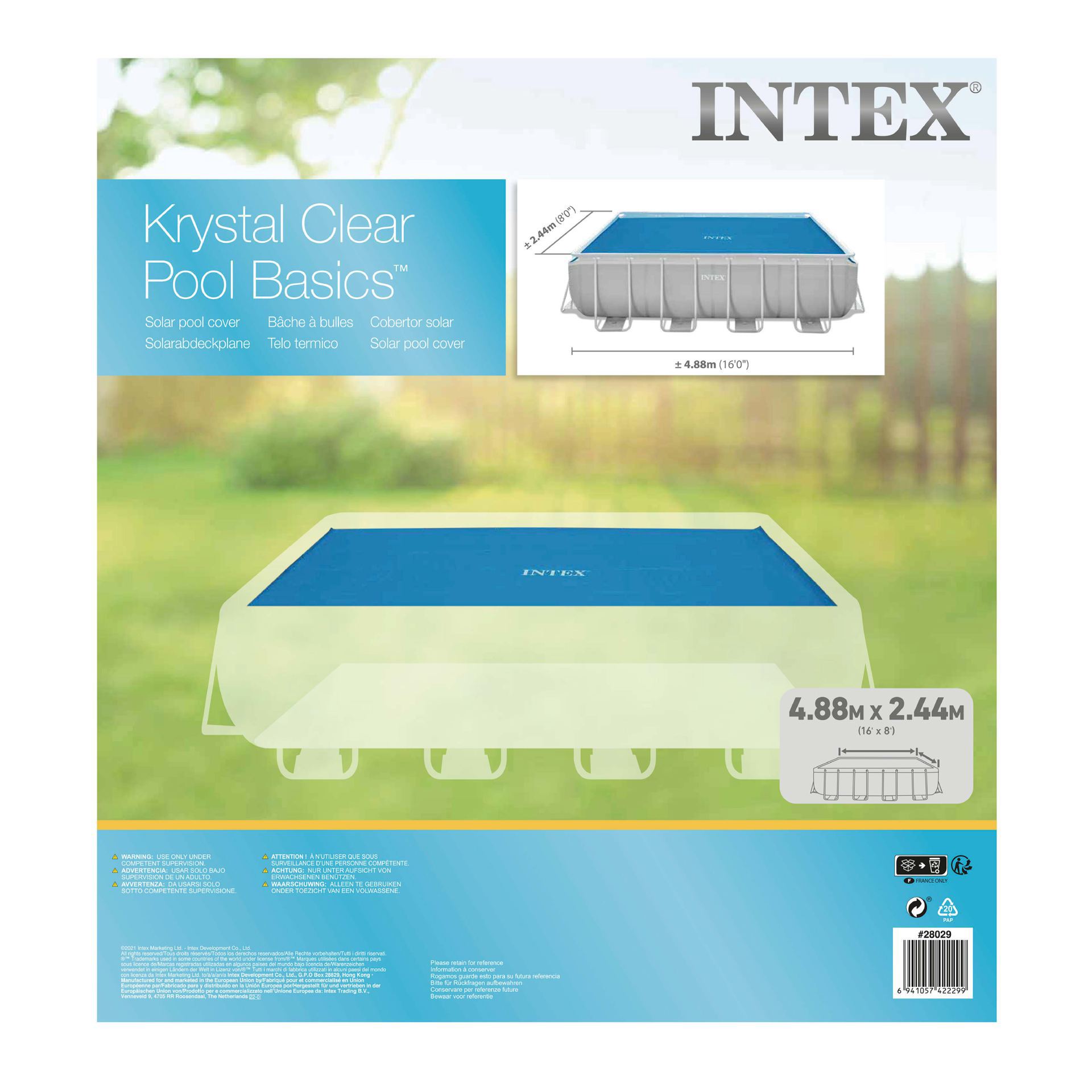 Intex solar pool cover 488cm x 244cm online