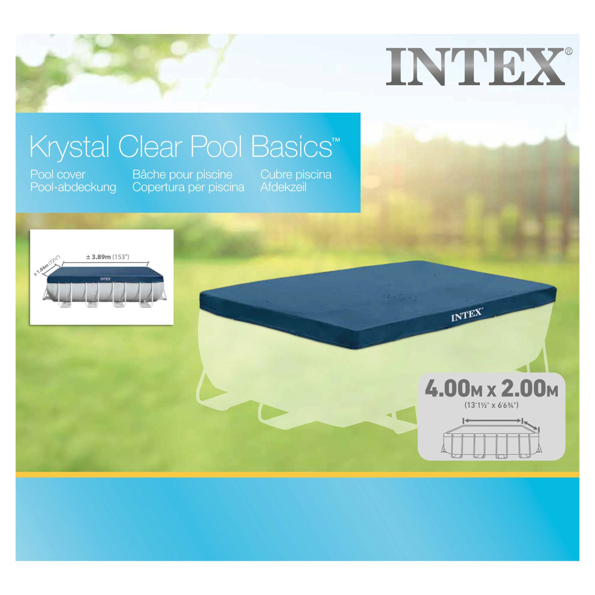 Intex rectangular pool cover 400cm x 200 oline