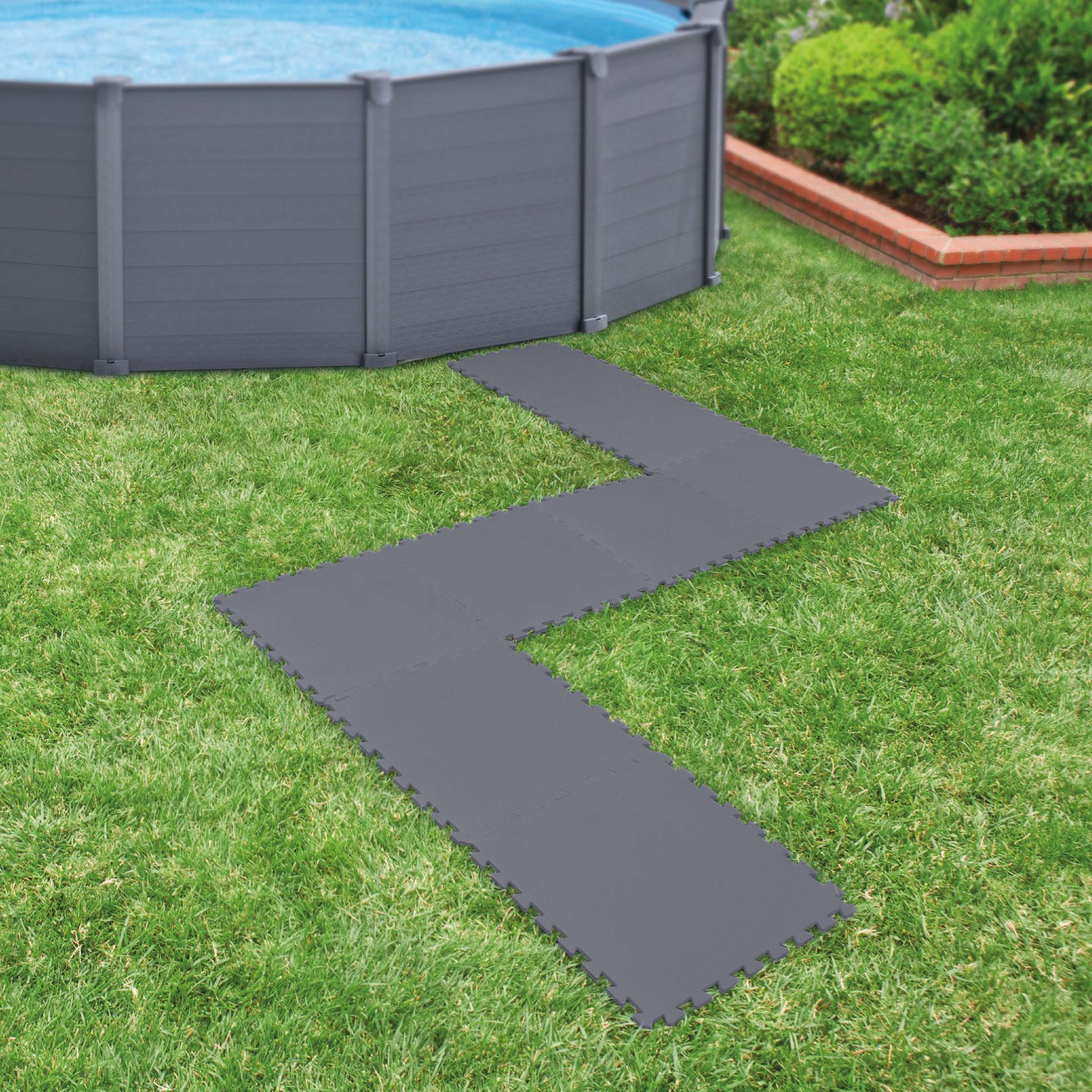 grijze interlocking padded floor protector