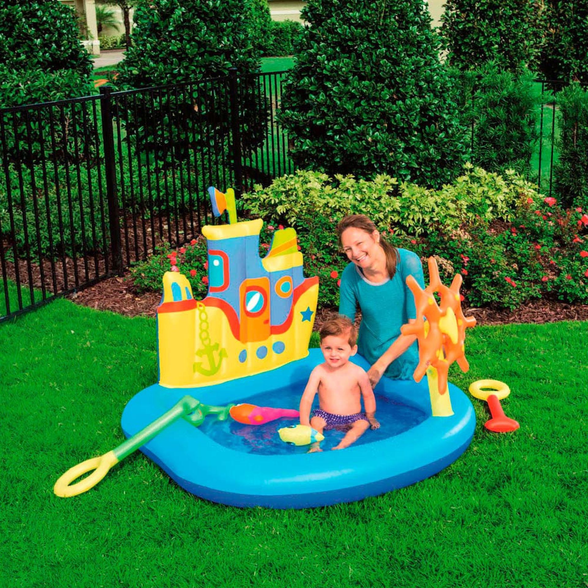 Bestway playcenter speelboot 140x130x104cm