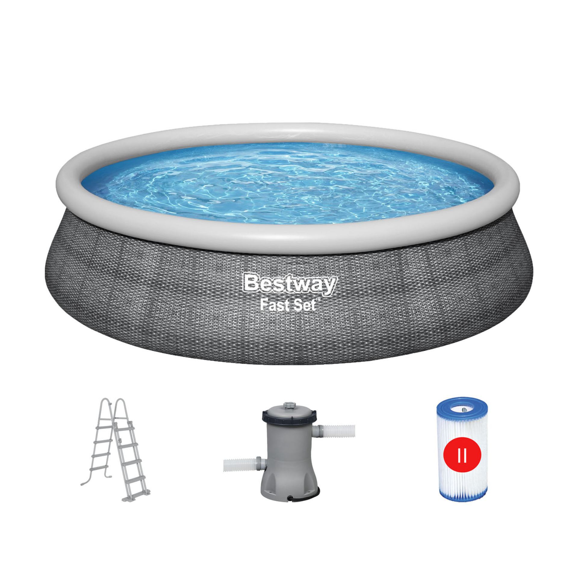 Bestway fast set zwembad rotan 457x107cm