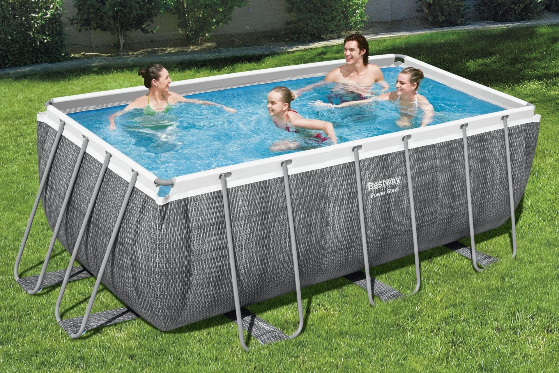zwembad power steel set rechthoek rotan online