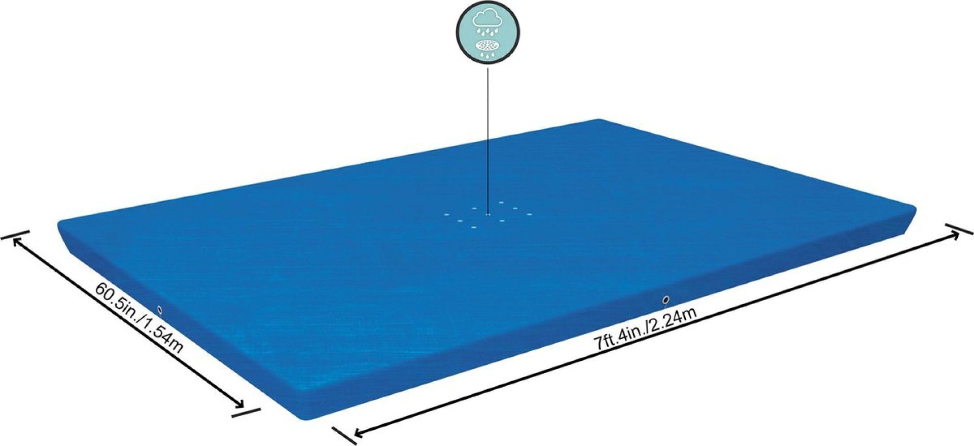 flowclear zwembad cover 224x154cm bestellen