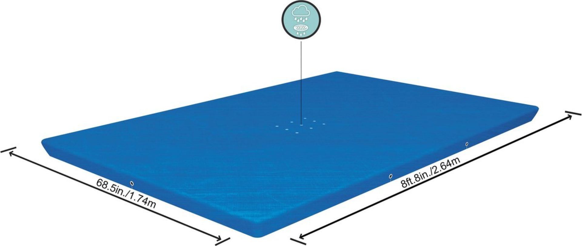 flowclear zwembad cover 264x174cm goedkoop