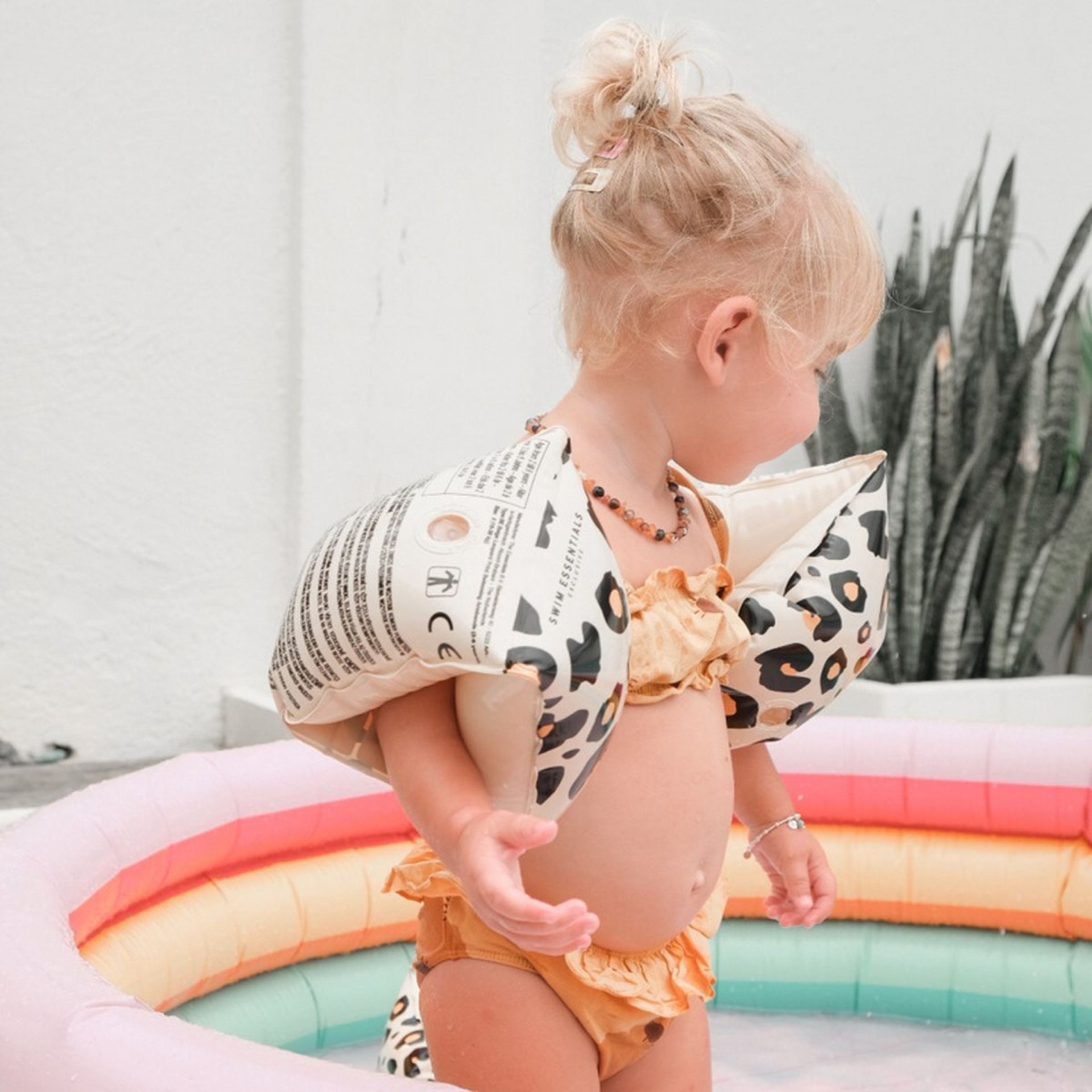 zwembandjes luipaard beige goedkoop