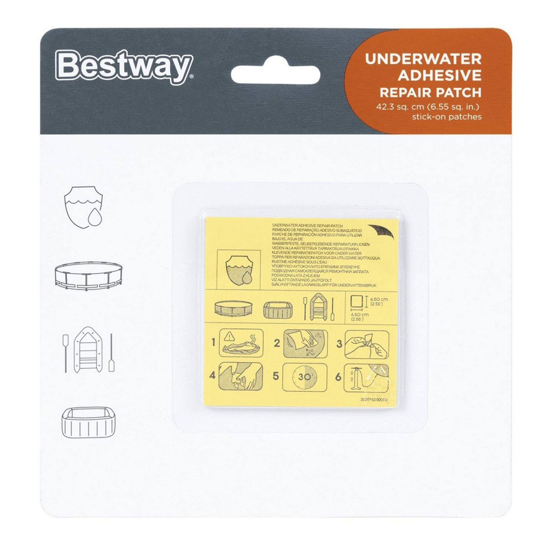 Bestway reparatie plakker voor onderwater