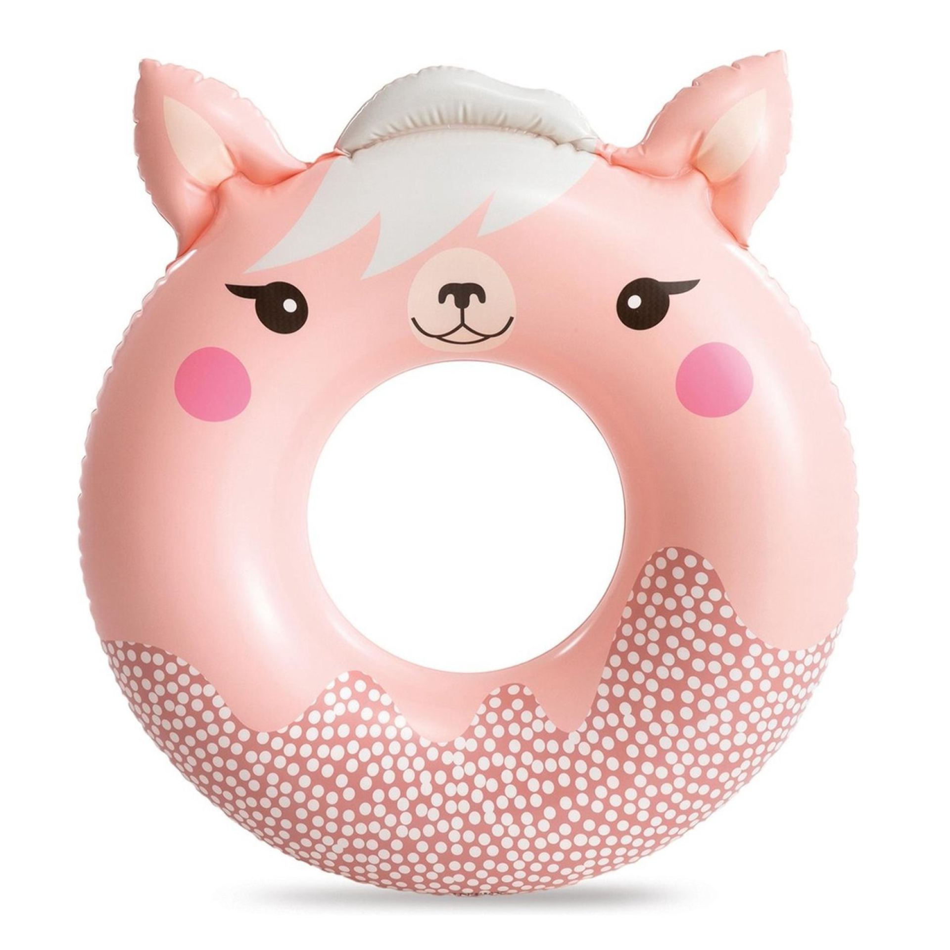 Intex zwemband cute animal tube roze 84x76cm