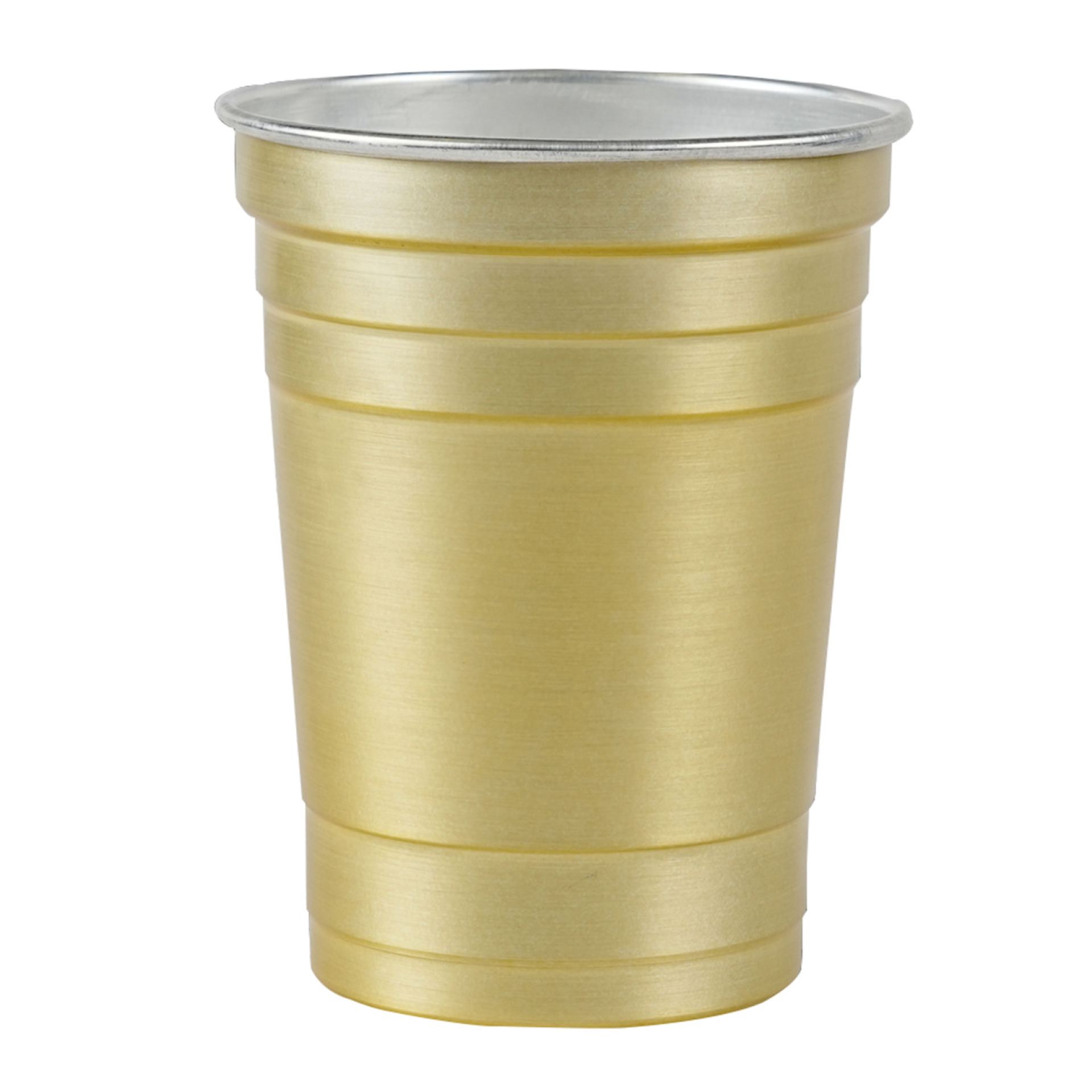 Aluminium red cups 52cl Goud