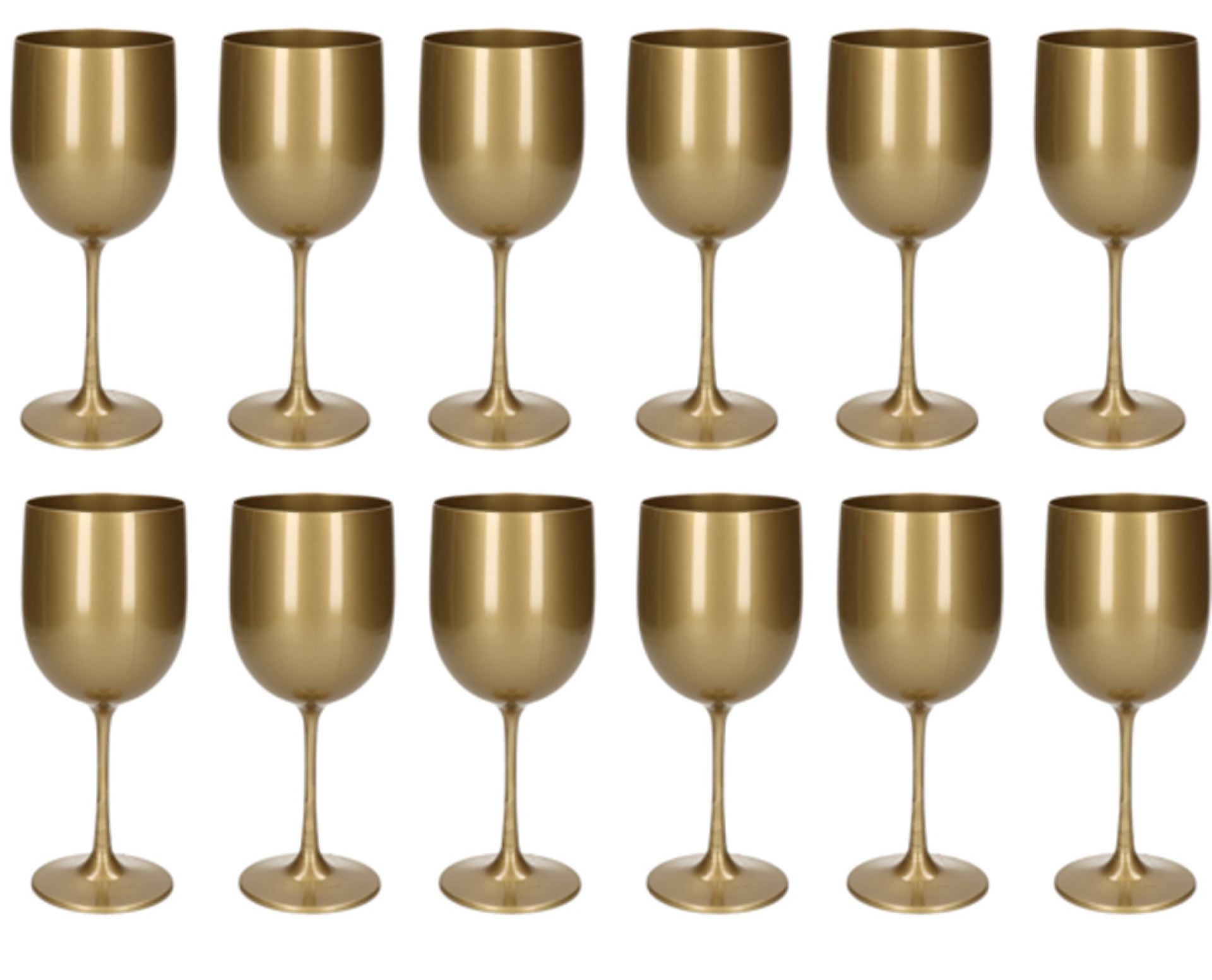 Fjesta kunststof wijnglazen 48cl goud kopen