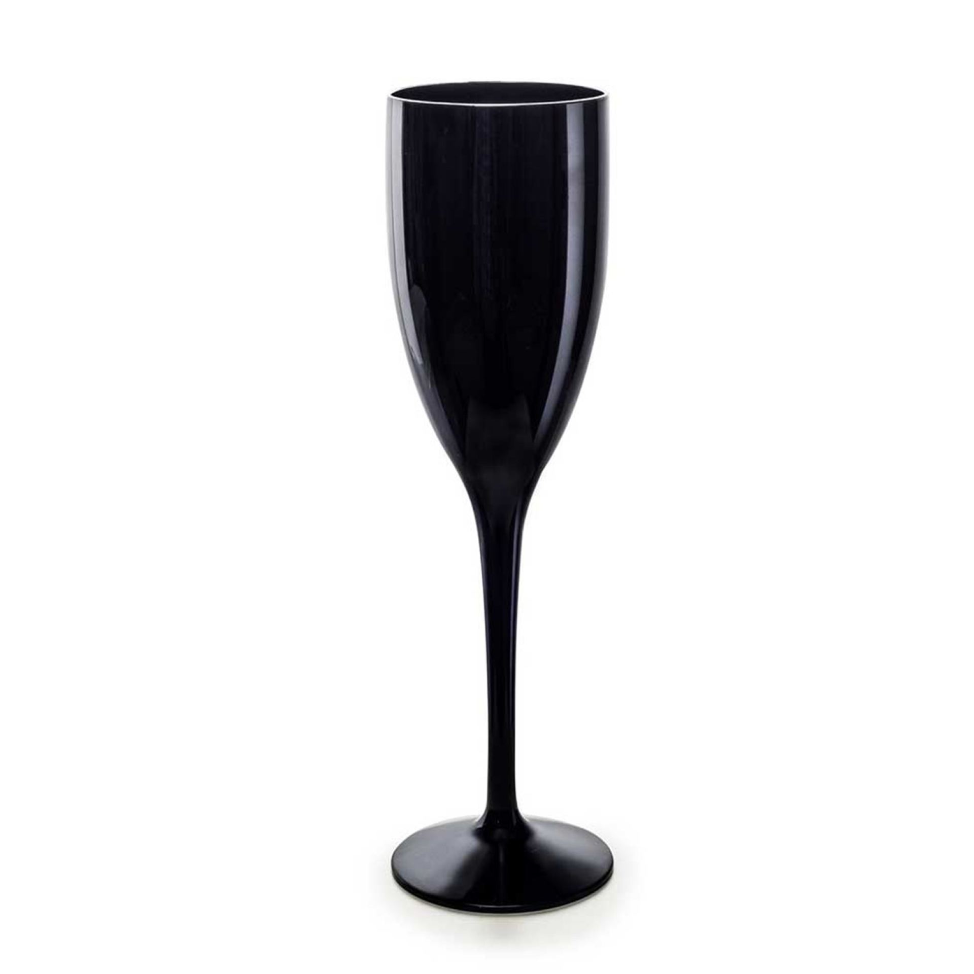 Fjesta kunststof champagneglazen 15cl Zwart