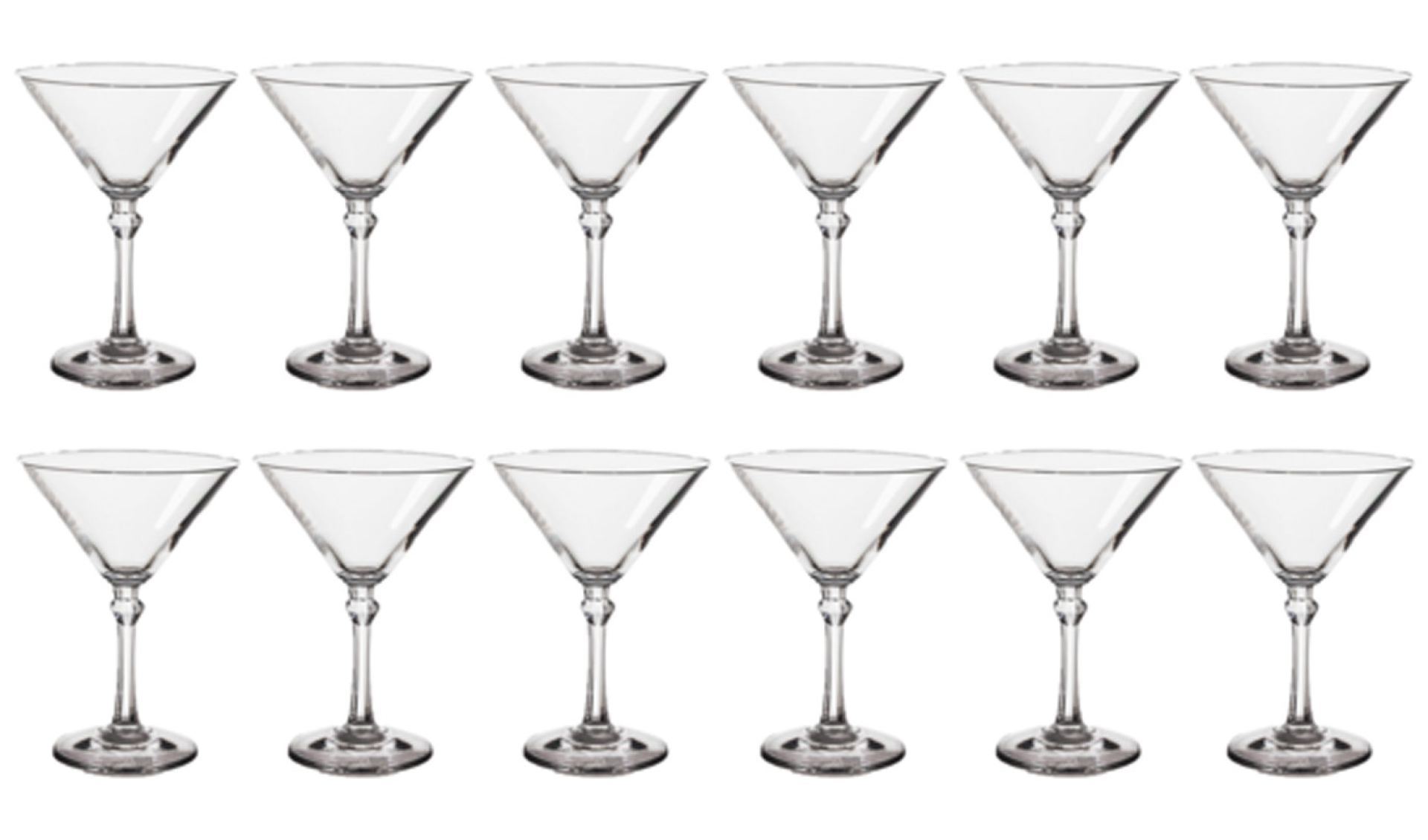 Kunststof Martini glazen transparant 20cl