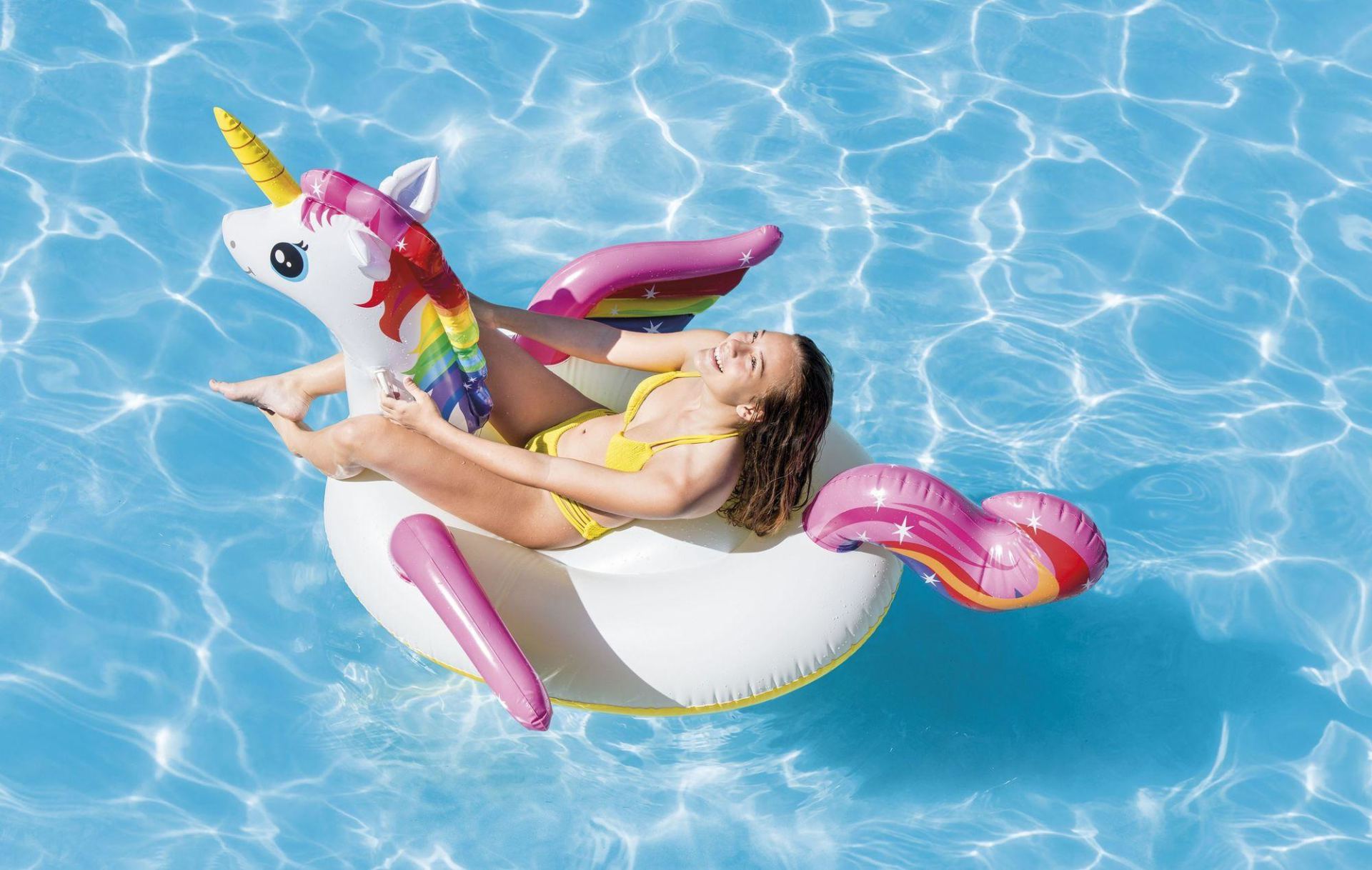 Intex opblaas eenhoorn sparkling goedkoop