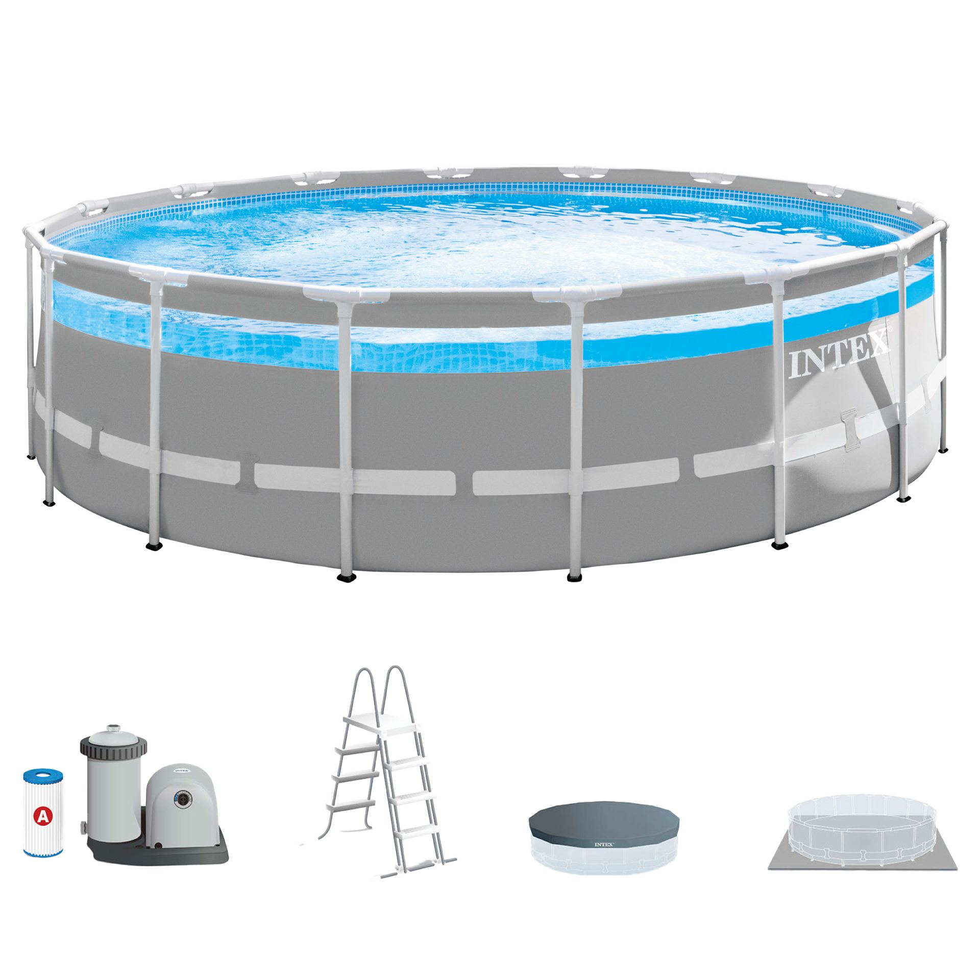 Intex prism frame clearview premium pool set