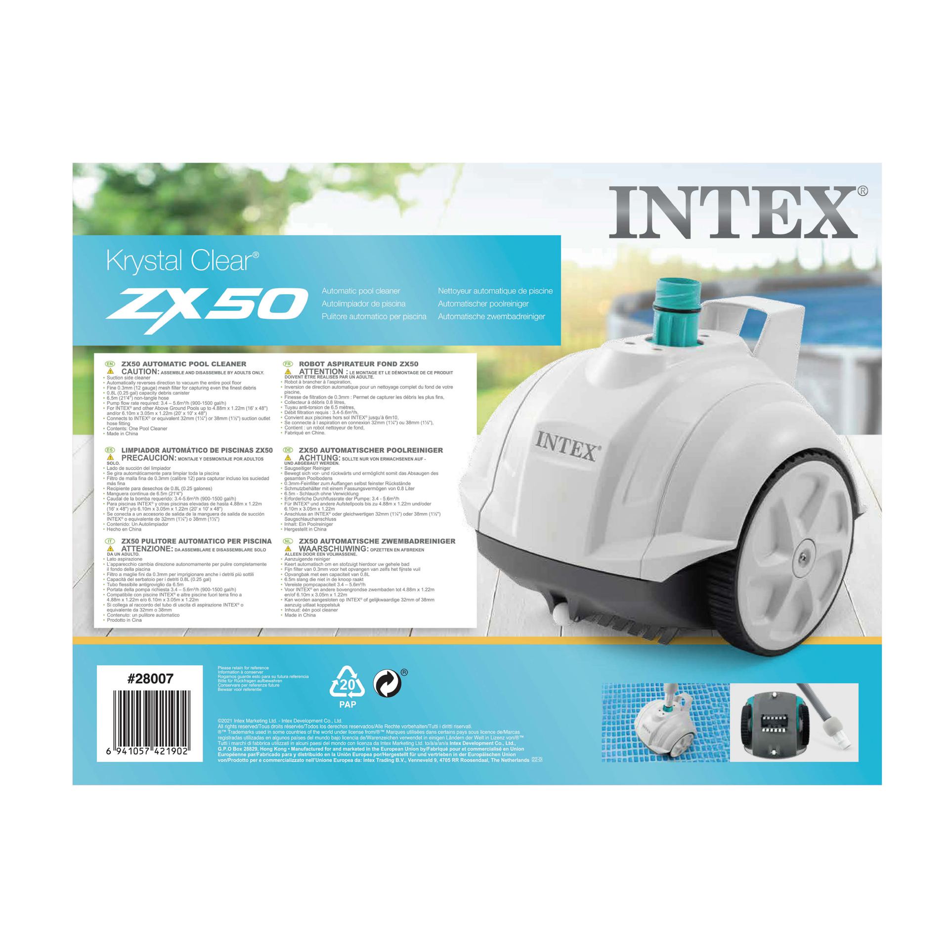 deluxe automatic pool Intex ZX50 cleaner