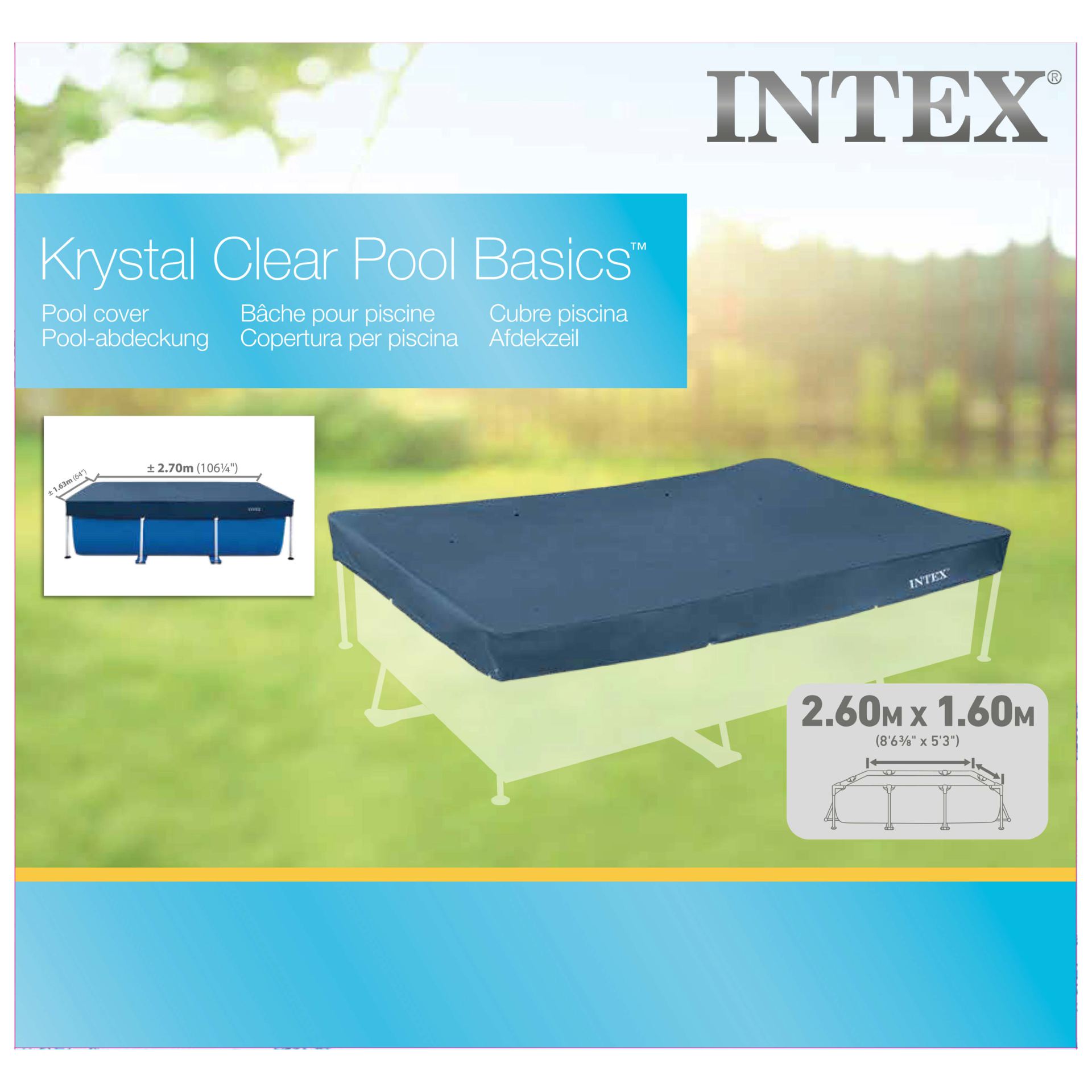 260cm x 160cm Intex rectangular pool cover