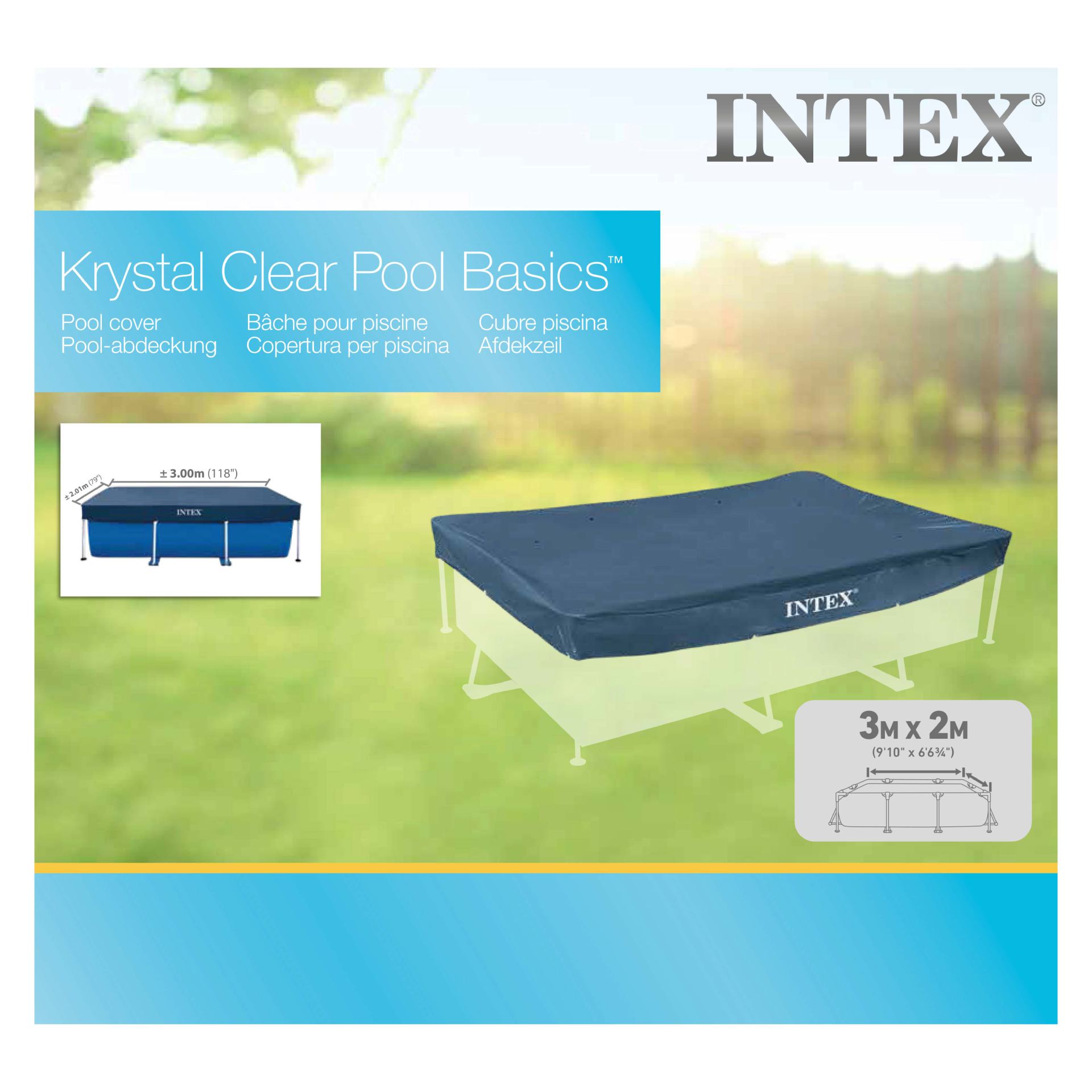 300cm x 200cm Intex rectangular pool cover