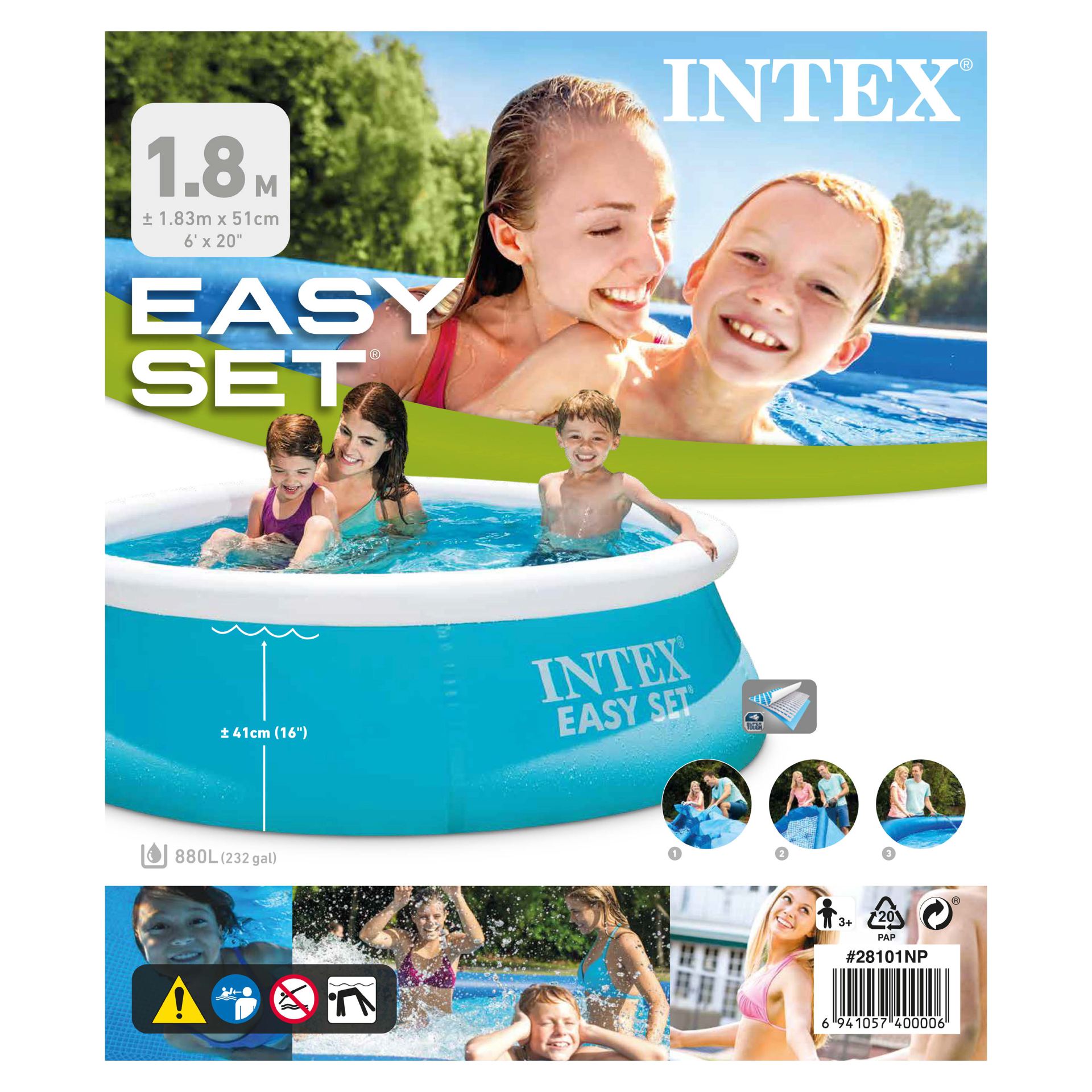 182cm x 51cm Intex easy set pool