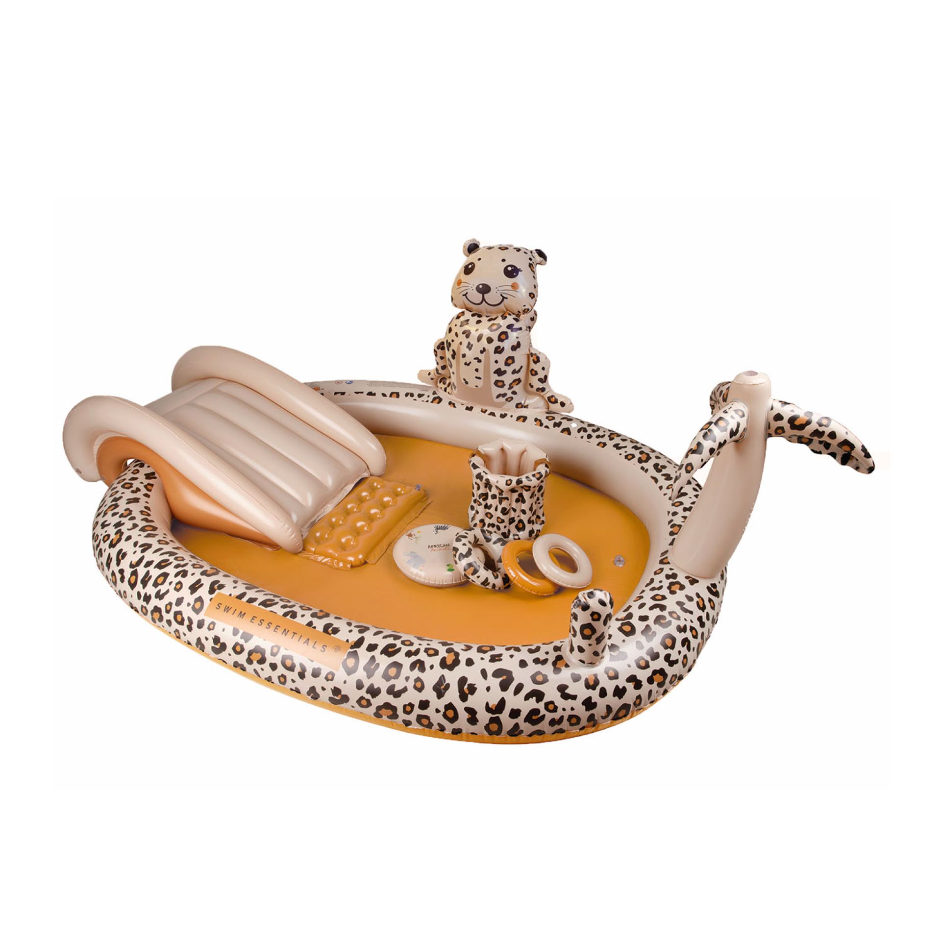 Swimessentialsavontuur zwembad luipaard beige