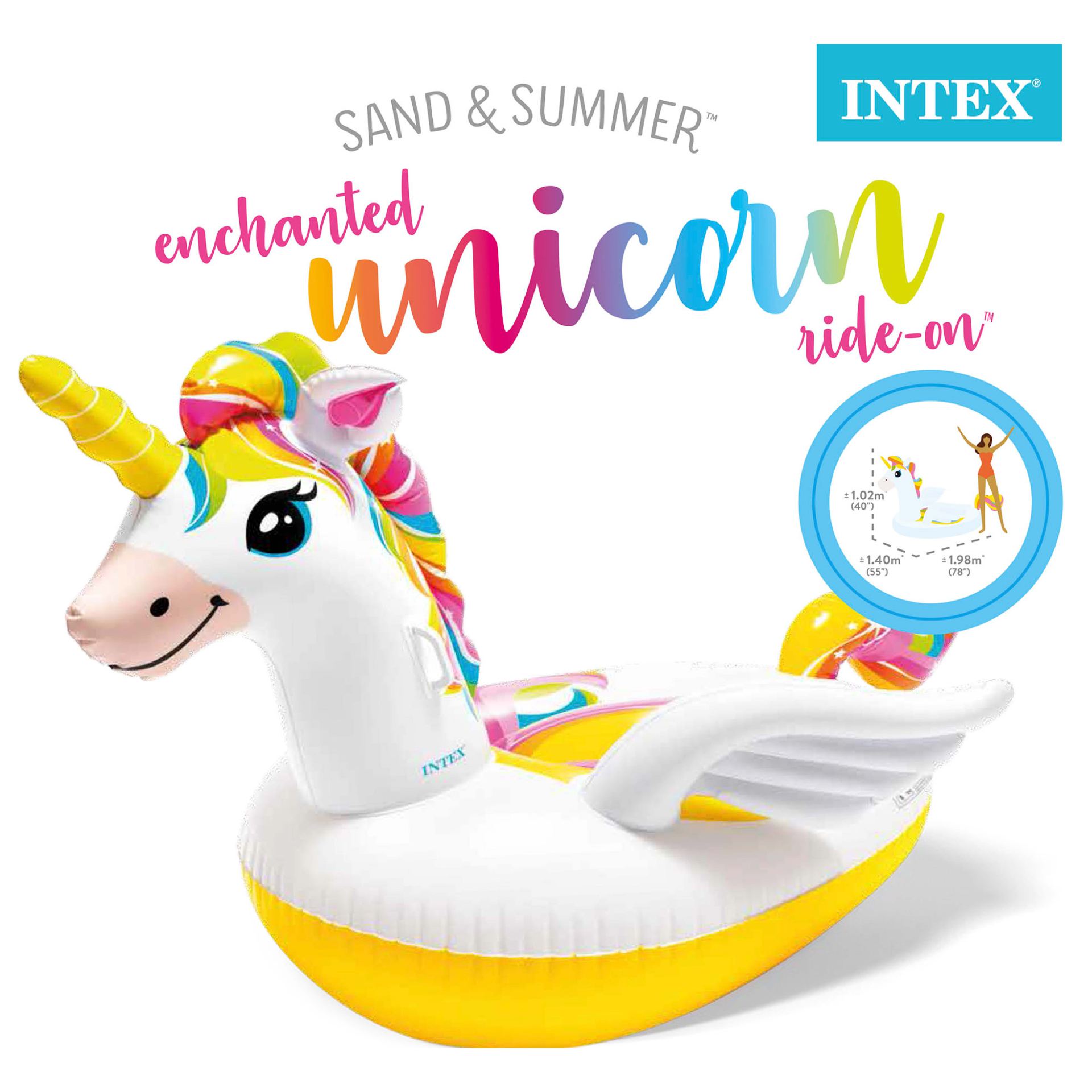 Intex enchanted unicorn ride-on bestellen