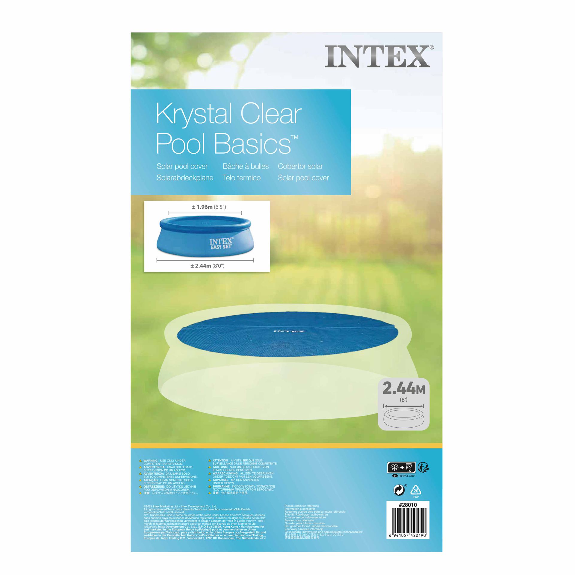 Intex 2,44m solar pool cover kopen
