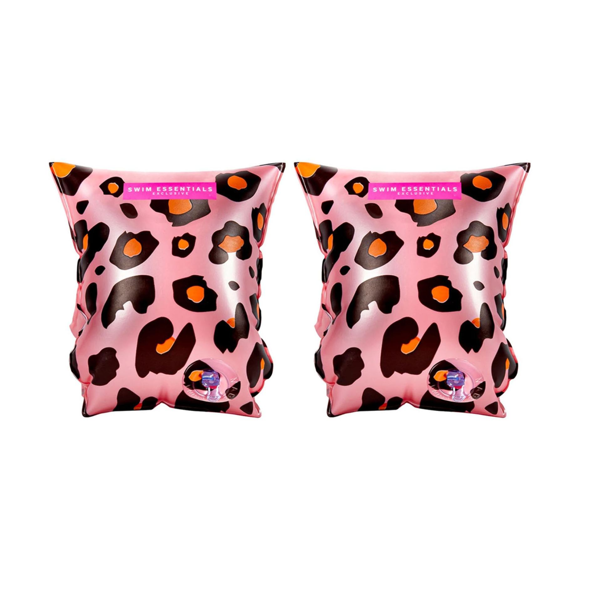 Swim Essentials zwembandjes luipaard rosegoud
