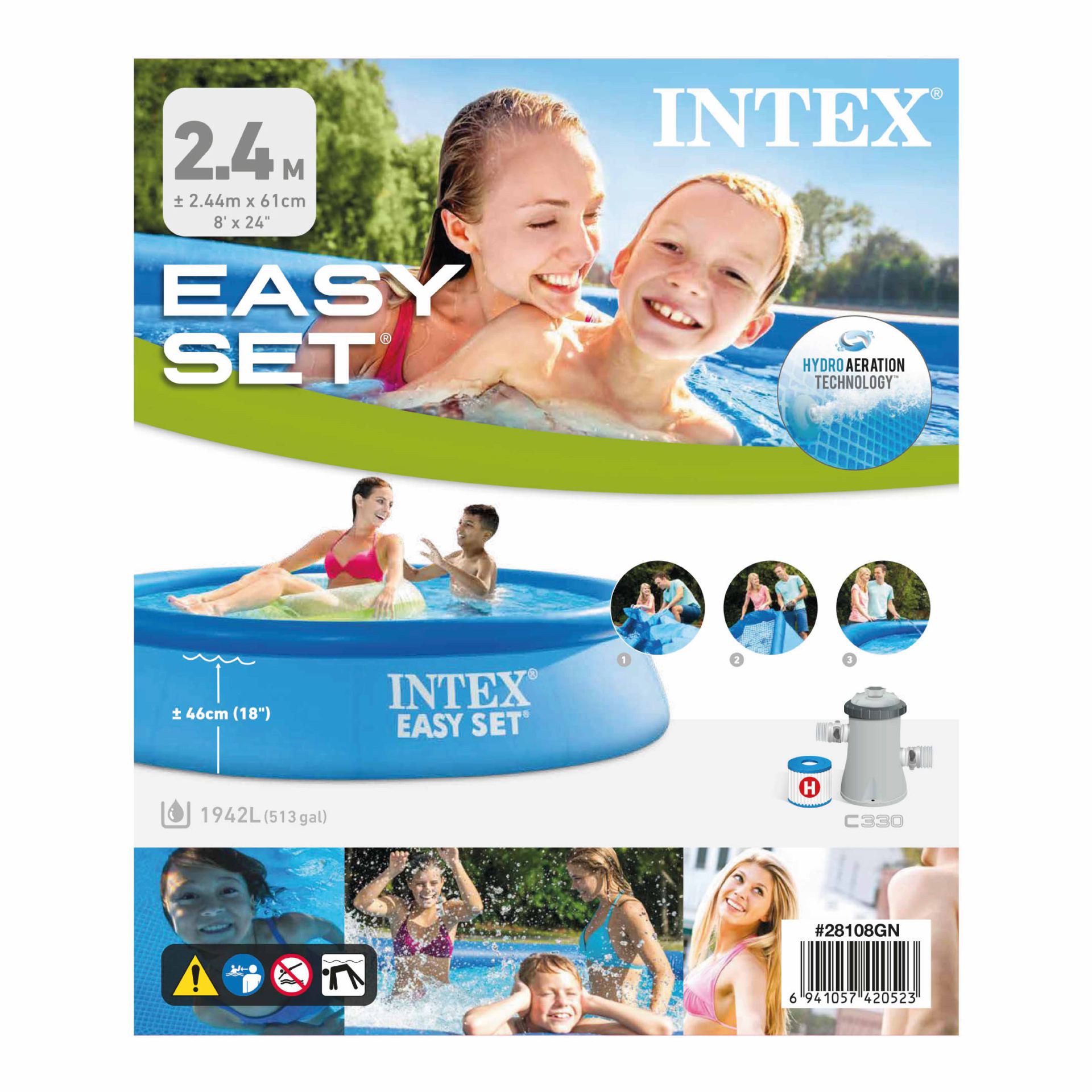 Intex 2,44 m x 61cm easy set pool set kopen