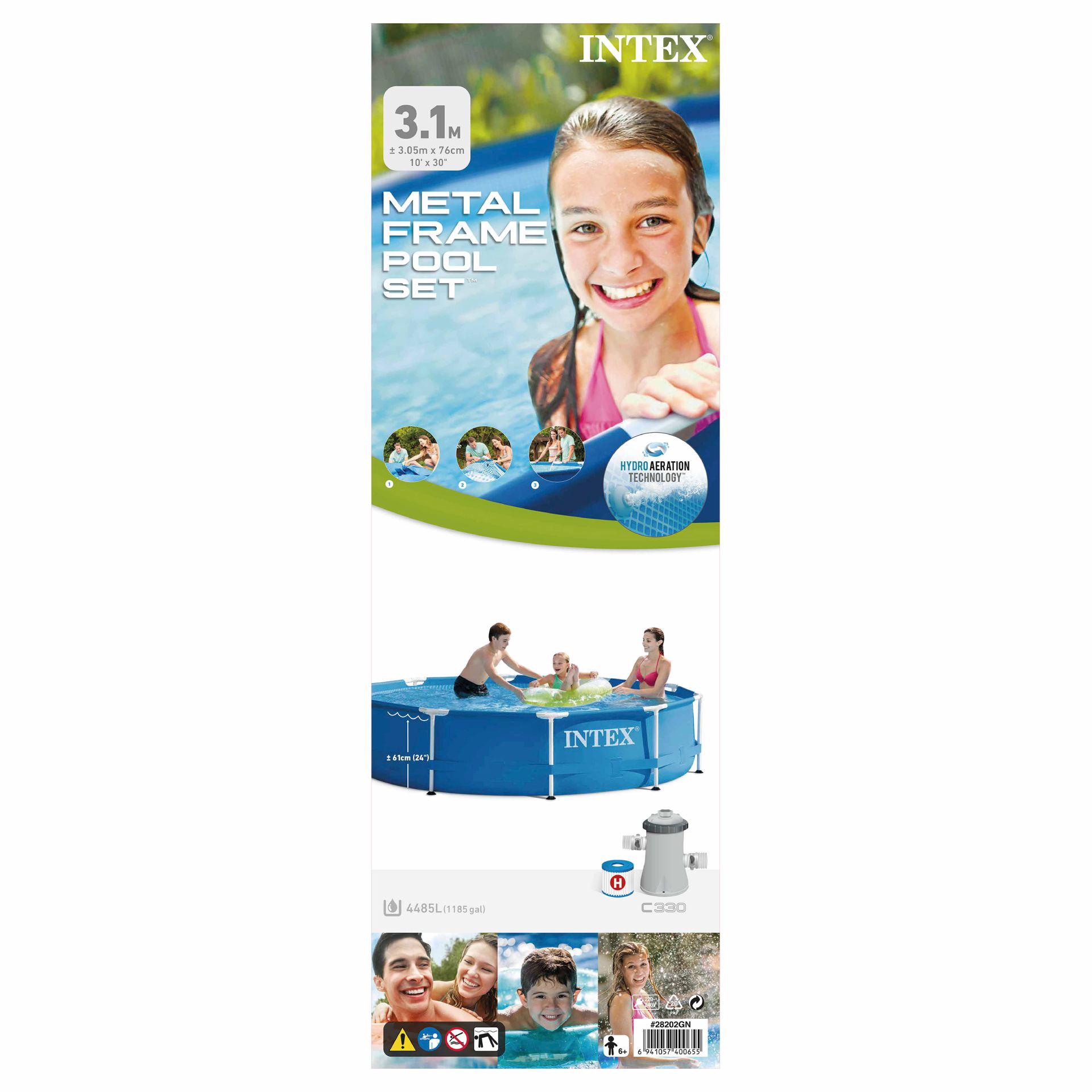 Intex metal frame pool set 305cm x 76cm kopen