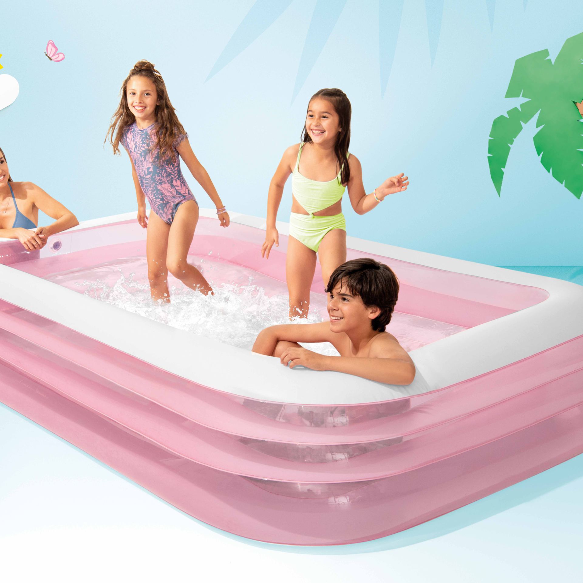 Intex swim center family pool roze kopen