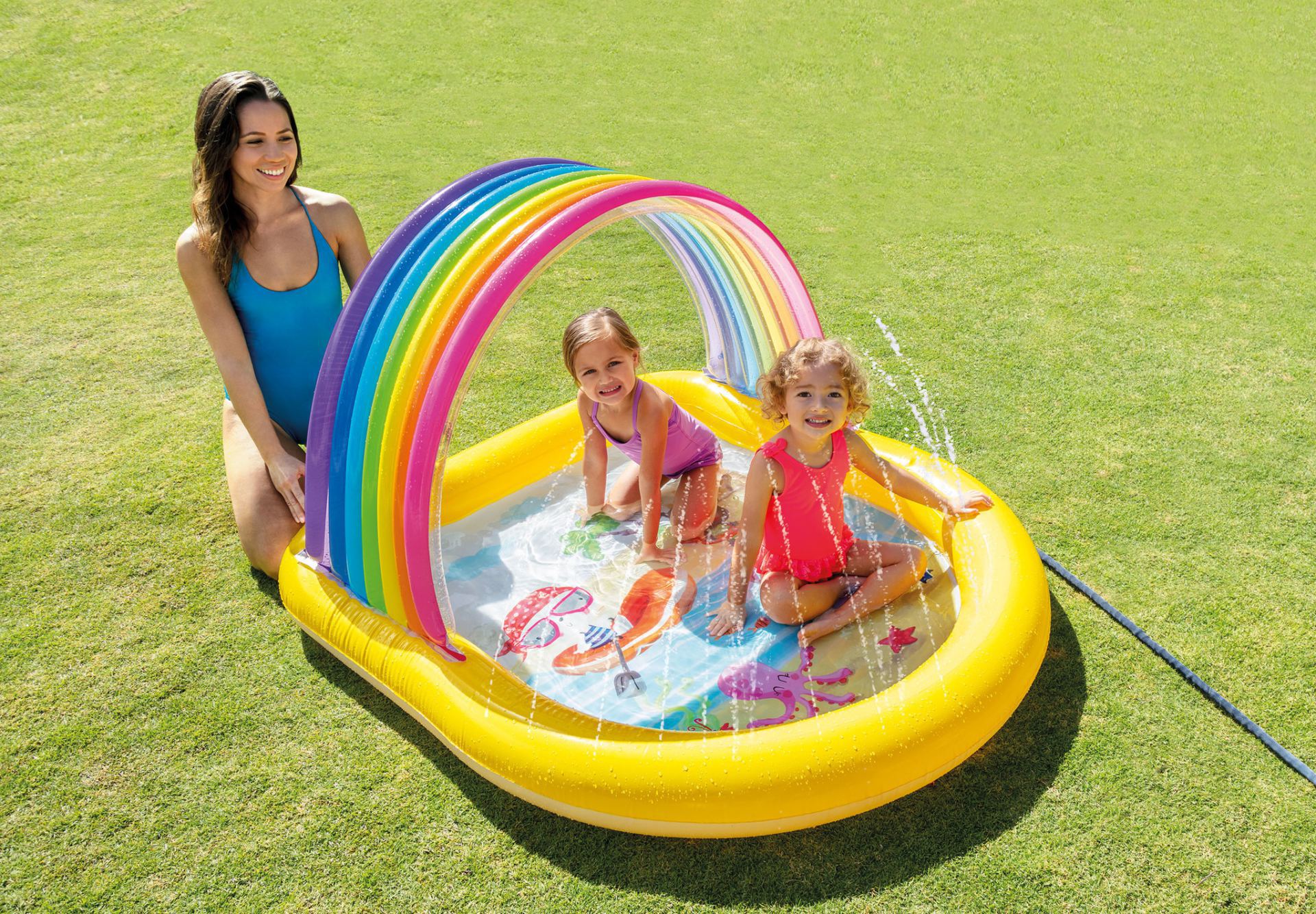 Intex regenboog spray zwembad goedkoop