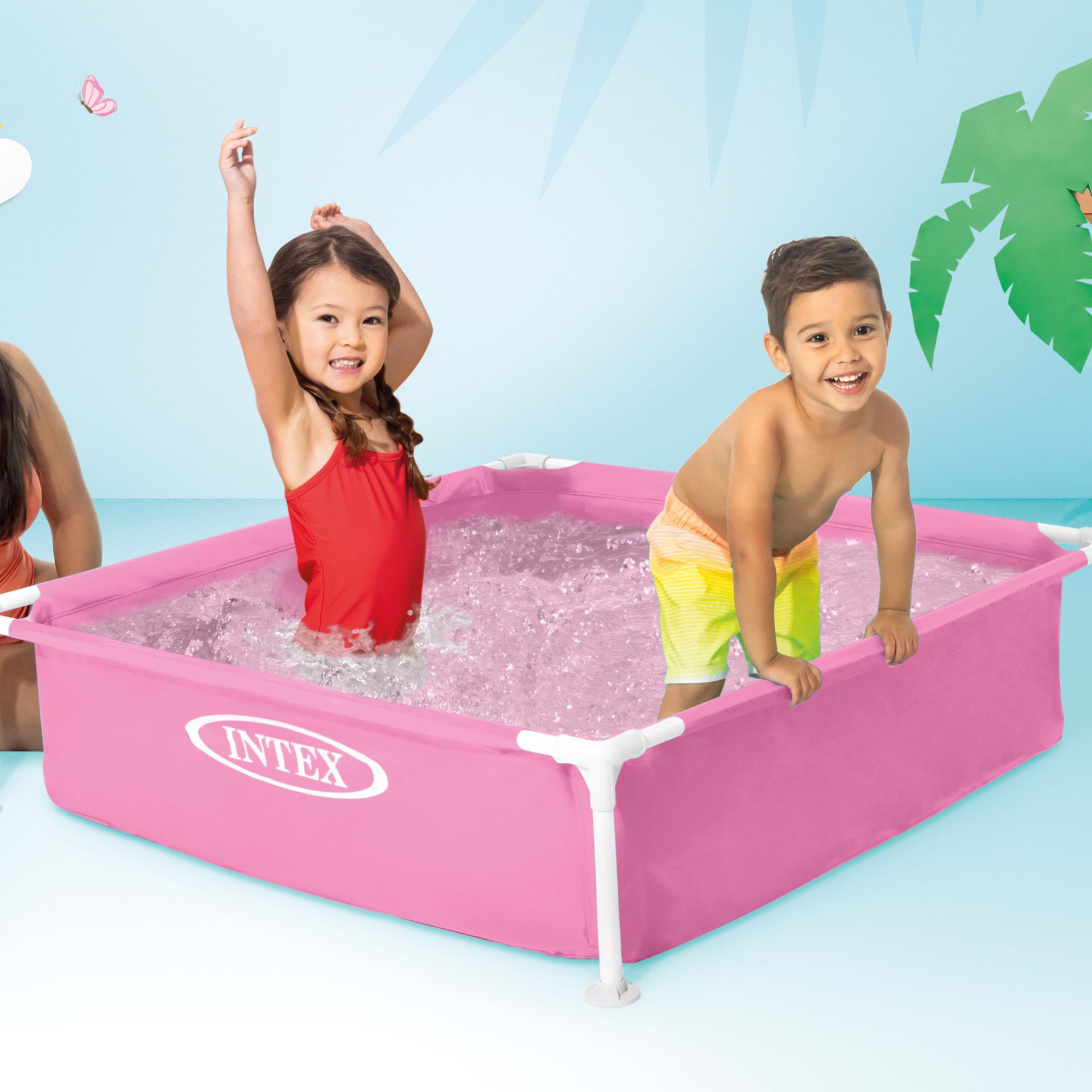 Intex mini frame pool roze bestellen