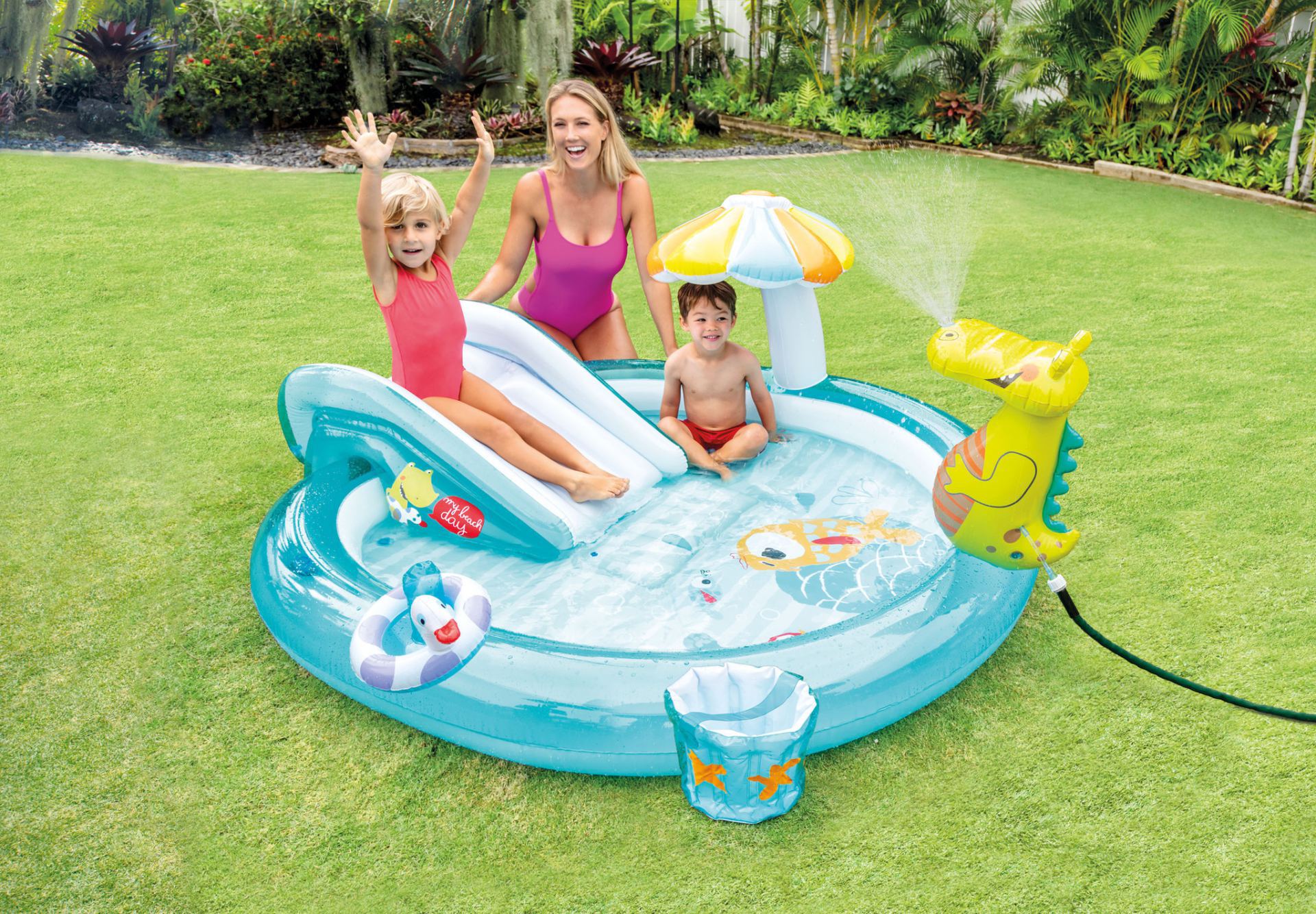 Intex krokodil play center 201x170x84cm