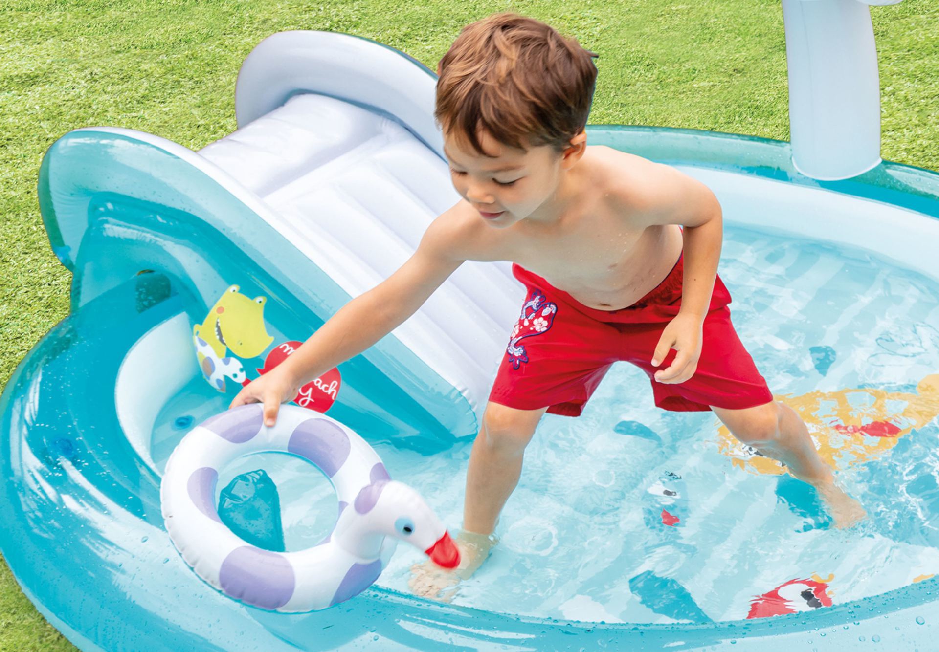 Intex krokodil play center 201x170x84 cm