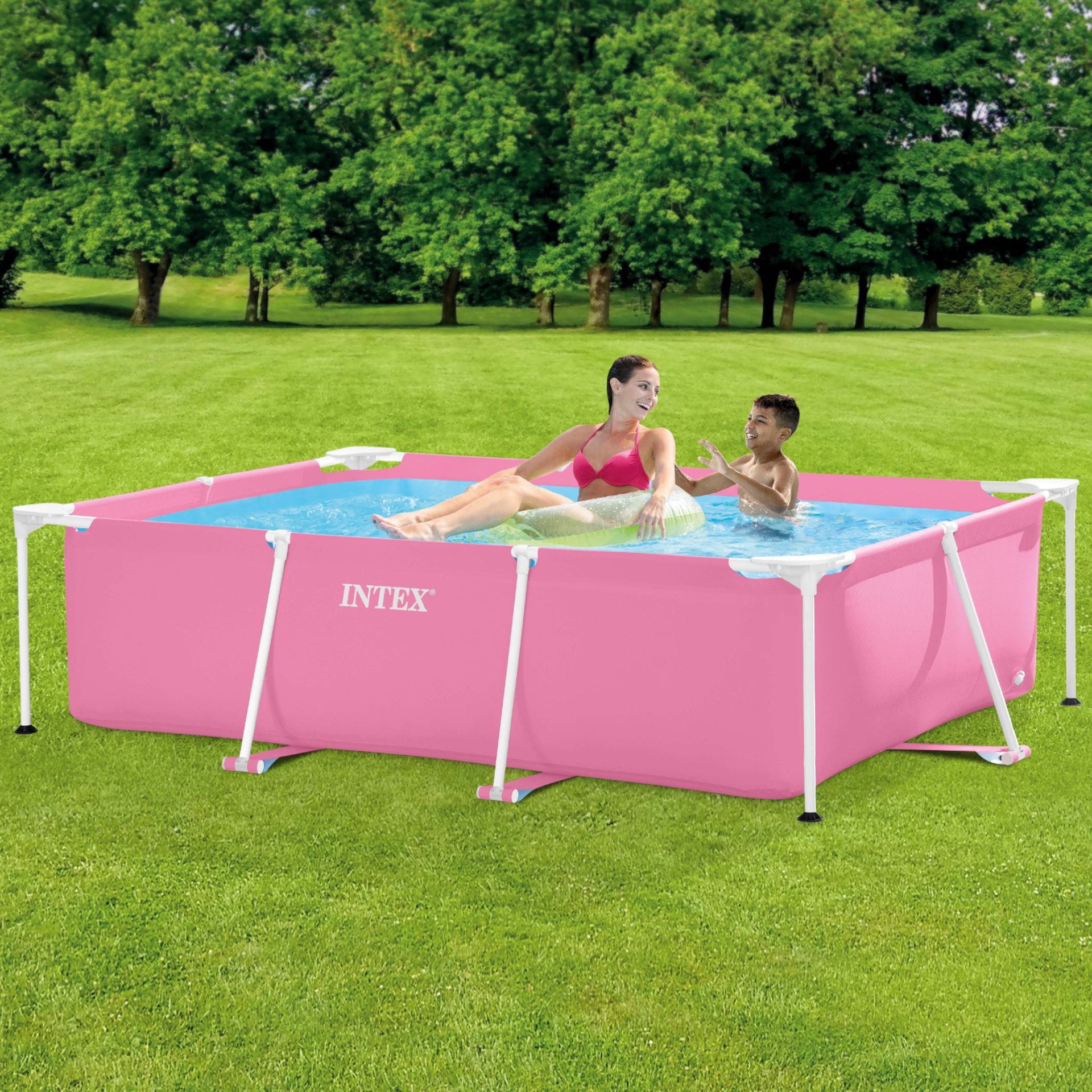 Intex pink rectangular frame pool bestellen