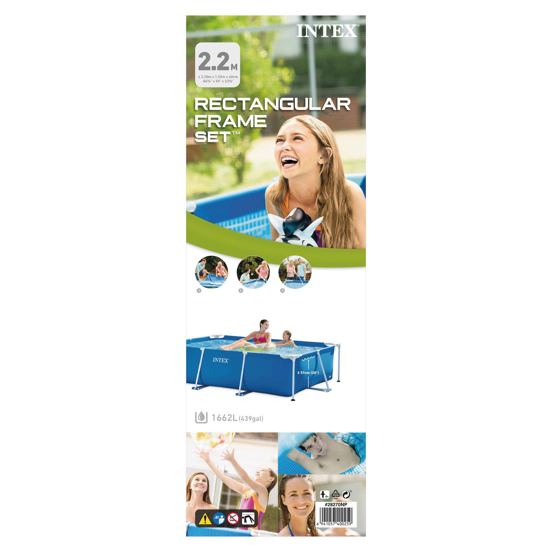 Intex rectangular frame pool online kopen