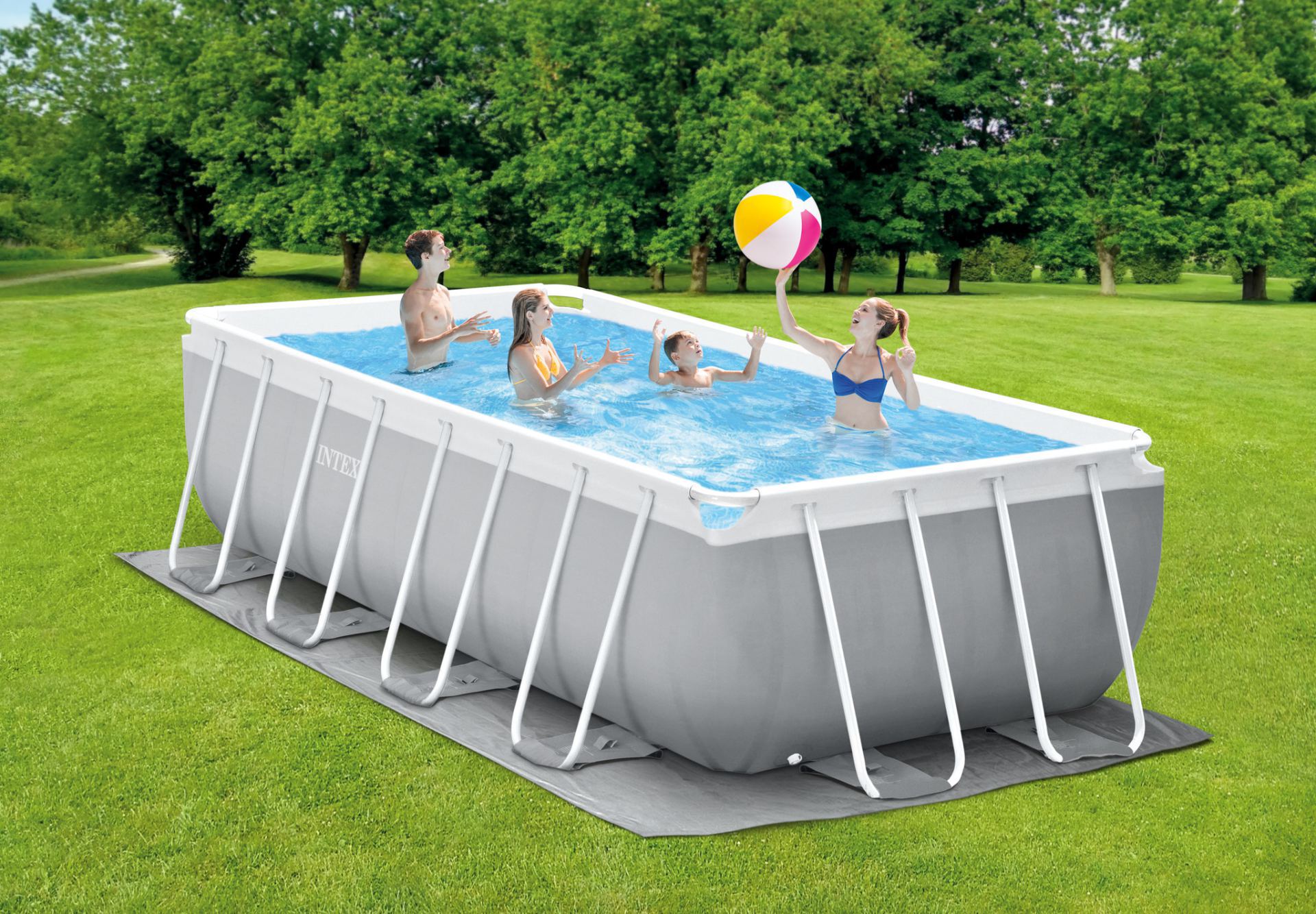 Intex zwembad prism frame rectangular pool set