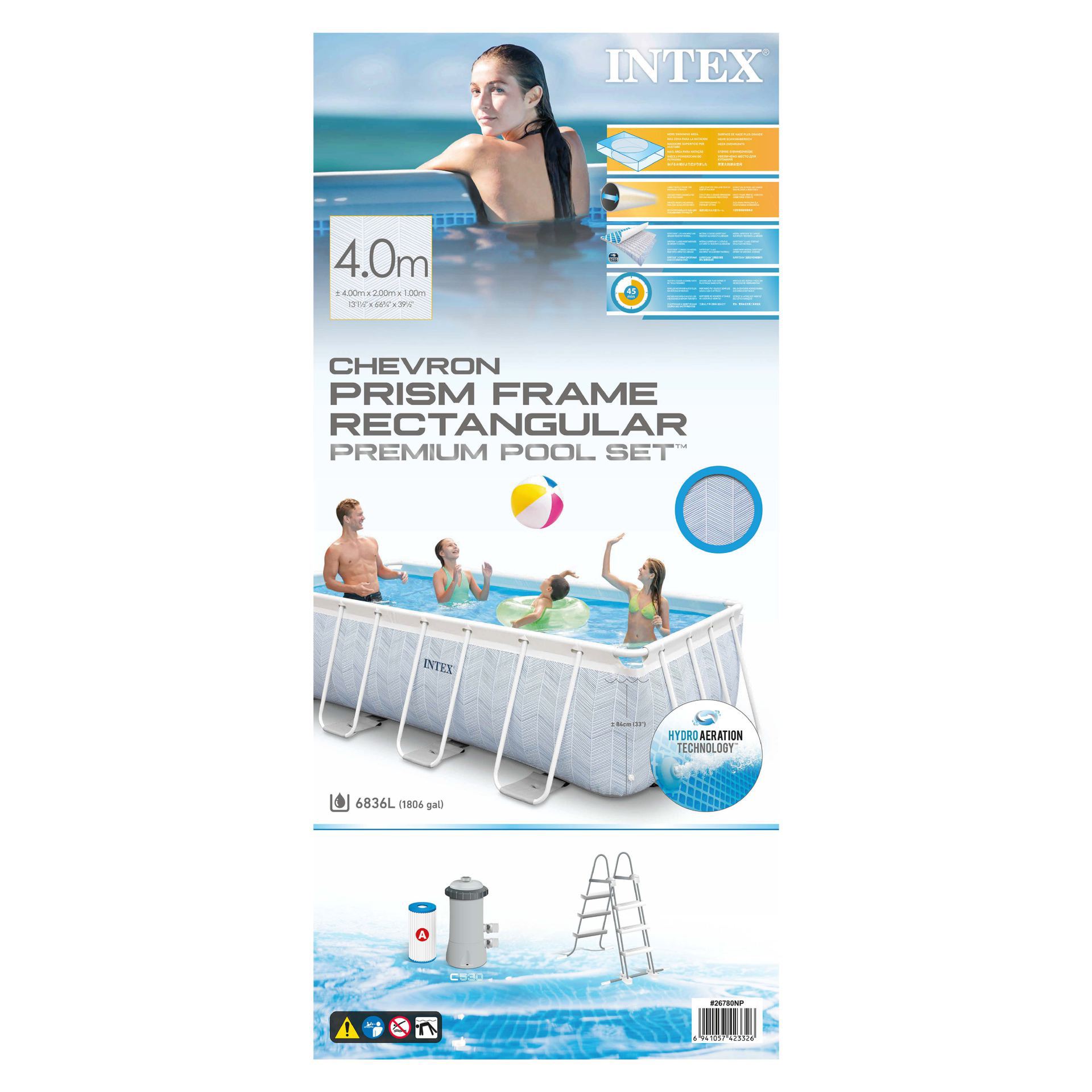 Intex prism frame rectangular pool set kopen