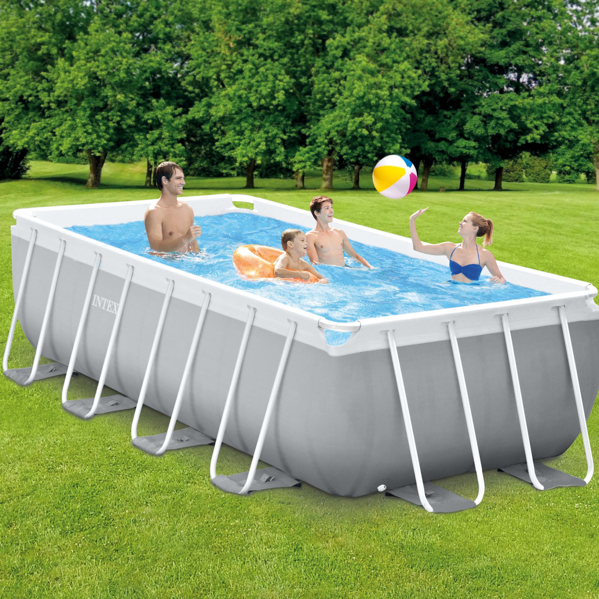 prism frame rectangular pool set intex