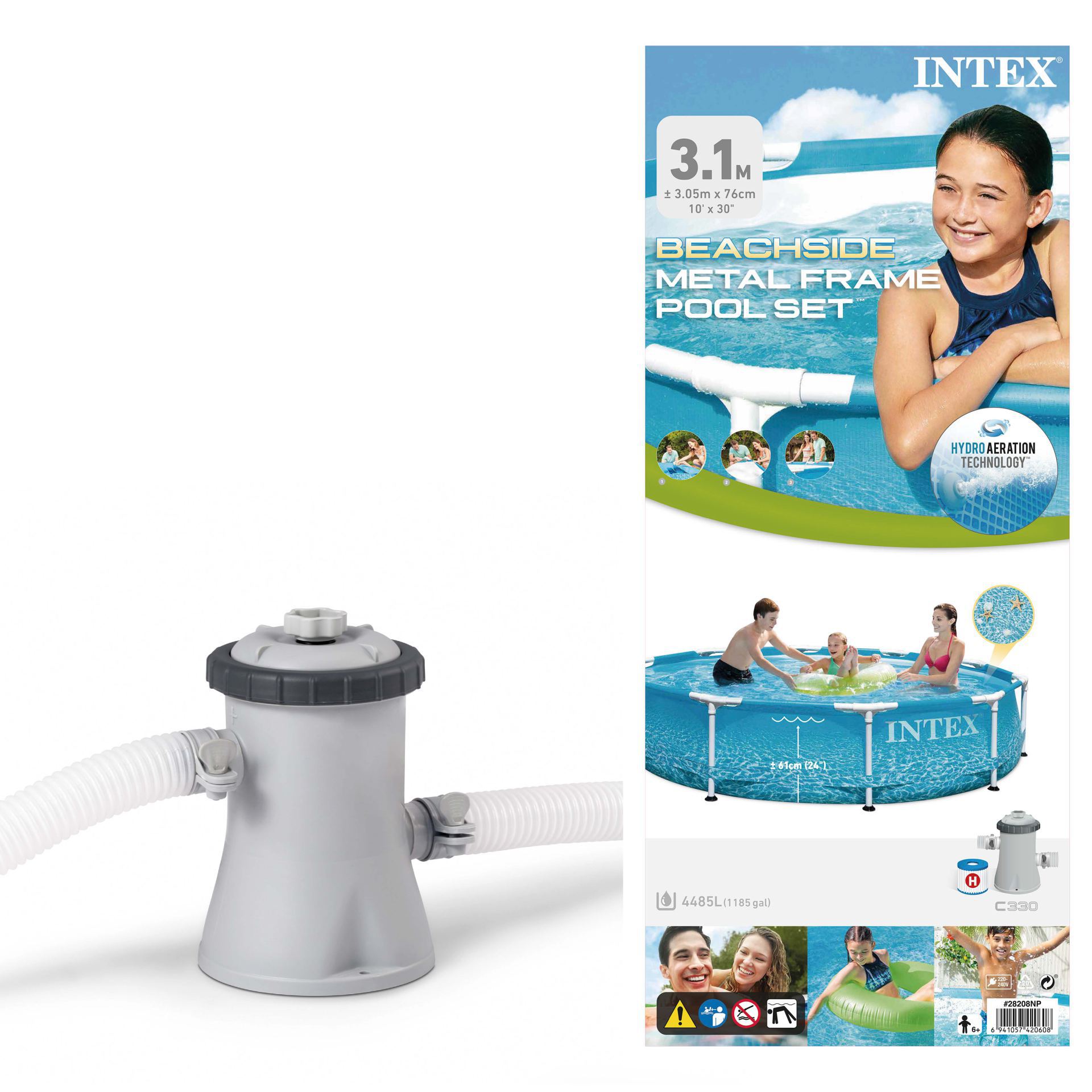 Intex beachside metal frame pool set online
