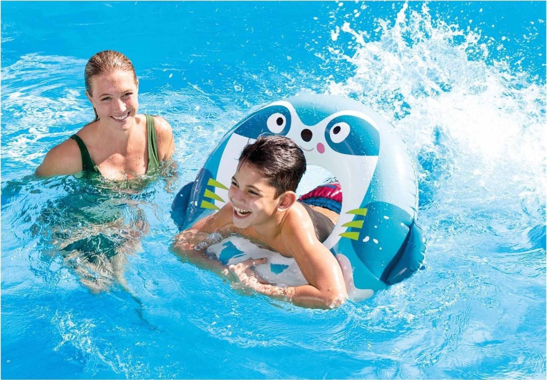 Intex zwemband cute animal tube blauw kopen